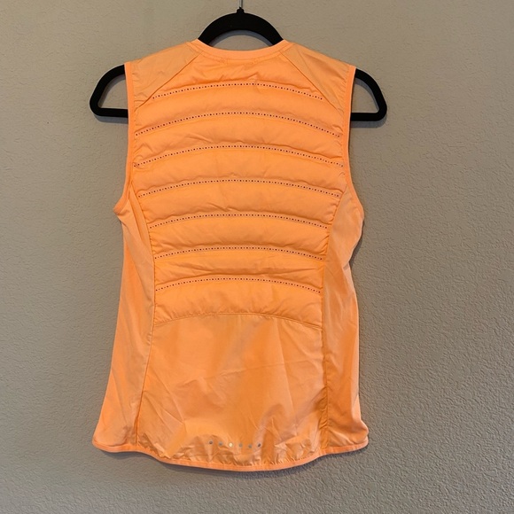 NWT NIKE AEROLOFT 800 DOWN FLASH RUNNING GILET VEST SIZE S (799849 835) orange - Picture 2 of 6